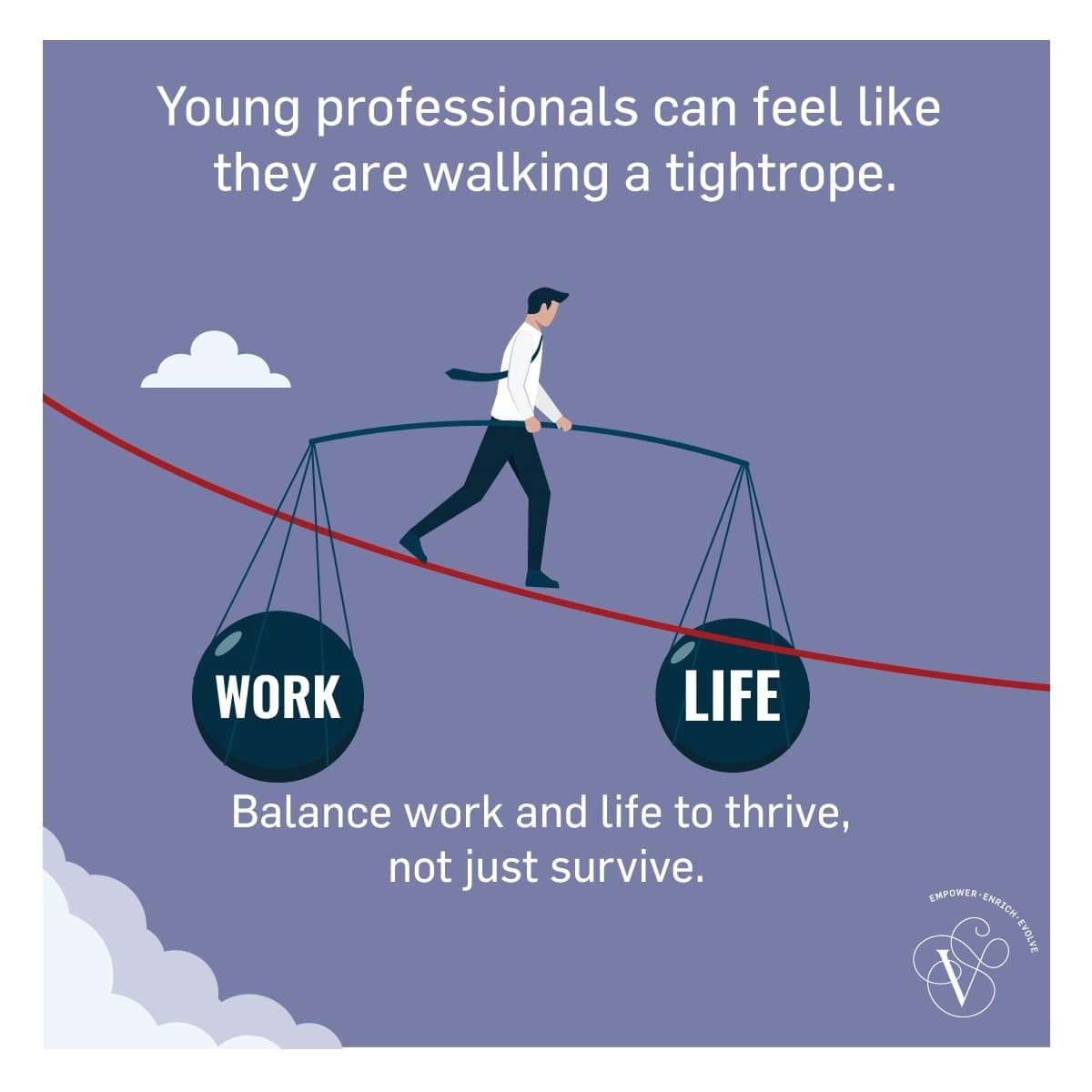 walking on a tightrope